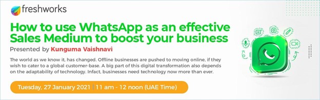 ONLY Webinars Launches Webinar Titled, ‘How To Use WhatsApp As An Effective Sales Medium To Boost Your Business’.