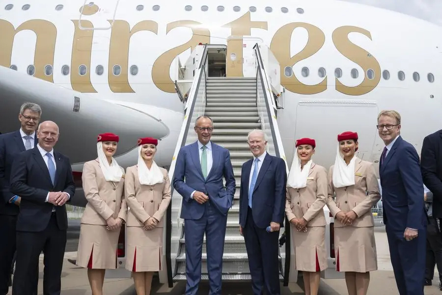 Emirates Welcomes German Chancellor Friedrich Merz To Its A380