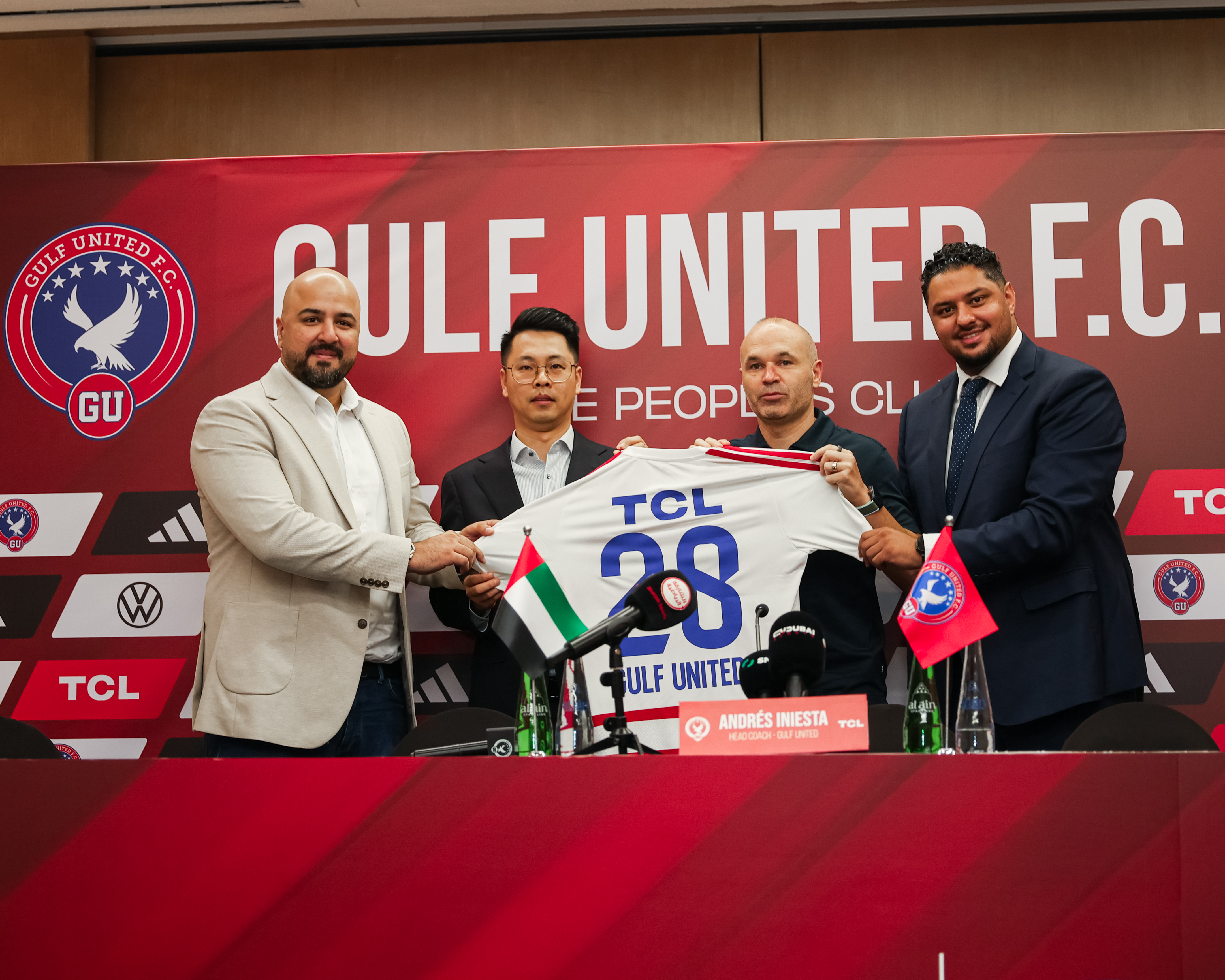 TCL And Gulf United FC Announce New Partnership As Andrés Iniesta Begins Coaching Chapter In Dubai