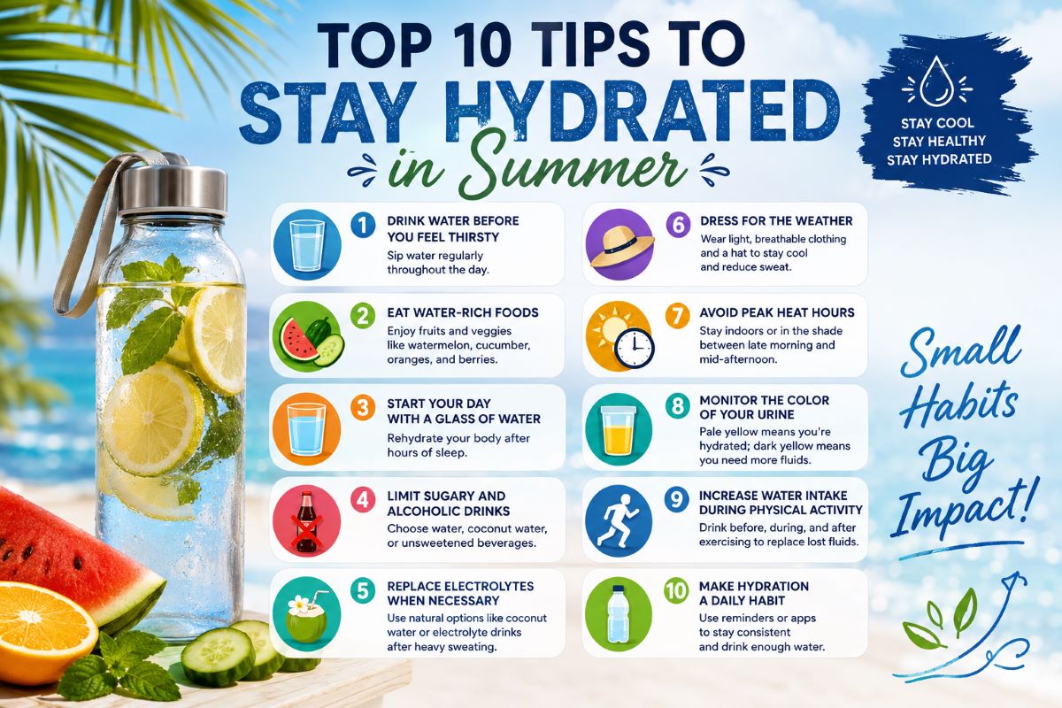Top 10 Tips To Stay Hydrated In Summer
